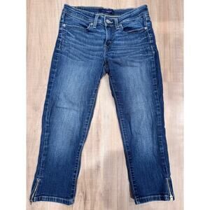Levi Strauss & Co. 535 Denim Legging Jeans Zipper Hem Medium Wash Womens Size 7M